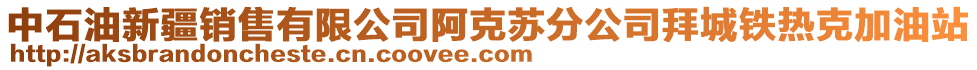 中石油新疆銷售有限公司阿克蘇分公司拜城鐵熱克加油站