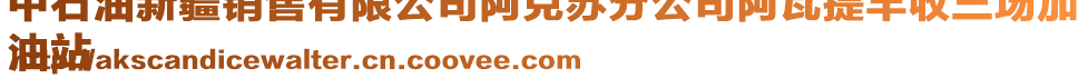 中石油新疆銷售有限公司阿克蘇分公司阿瓦提豐收三場(chǎng)加
油站