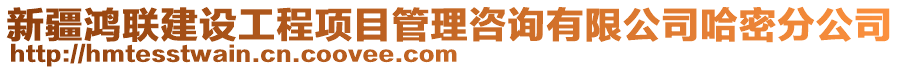 新疆鴻聯(lián)建設(shè)工程項(xiàng)目管理咨詢有限公司哈密分公司