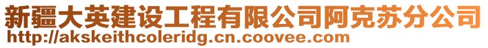 新疆大英建設工程有限公司阿克蘇分公司