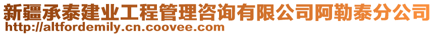 新疆承泰建業(yè)工程管理咨詢有限公司阿勒泰分公司