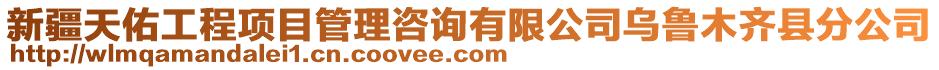 新疆天佑工程項目管理咨詢有限公司烏魯木齊縣分公司