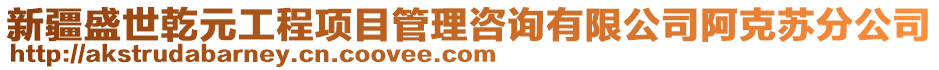 新疆盛世乾元工程項(xiàng)目管理咨詢有限公司阿克蘇分公司