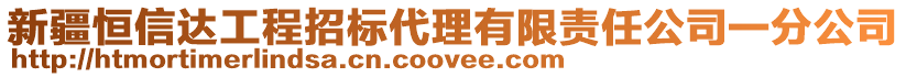 新疆恒信達(dá)工程招標(biāo)代理有限責(zé)任公司一分公司