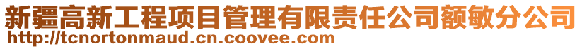 新疆高新工程項目管理有限責任公司額敏分公司