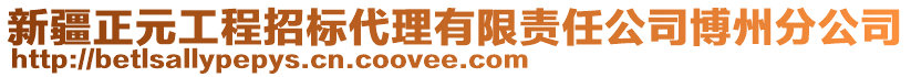 新疆正元工程招標(biāo)代理有限責(zé)任公司博州分公司