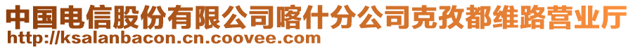 中國(guó)電信股份有限公司喀什分公司克孜都維路營(yíng)業(yè)廳