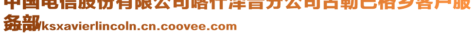 中國(guó)電信股份有限公司喀什澤普分公司古勒巴格鄉(xiāng)客戶(hù)服
務(wù)部