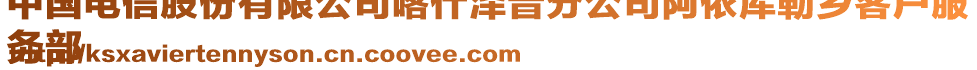 中國電信股份有限公司喀什澤普分公司阿依庫勒鄉(xiāng)客戶服
務部