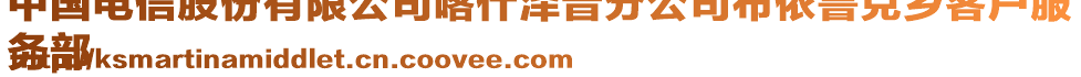 中國(guó)電信股份有限公司喀什澤普分公司布依魯克鄉(xiāng)客戶服
務(wù)部