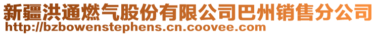 新疆洪通燃?xì)夤煞萦邢薰景椭蒌N(xiāo)售分公司