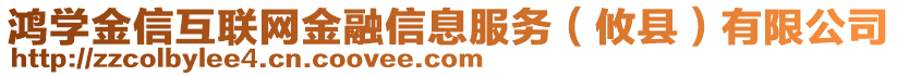 鴻學(xué)金信互聯(lián)網(wǎng)金融信息服務(wù)（攸縣）有限公司