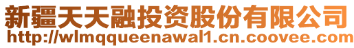 新疆天天融投資股份有限公司