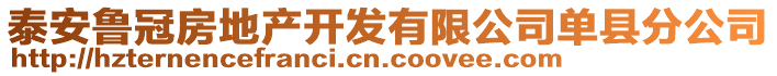 泰安魯冠房地產(chǎn)開發(fā)有限公司單縣分公司