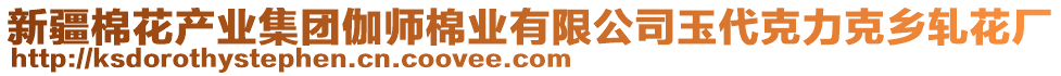 新疆棉花產(chǎn)業(yè)集團(tuán)伽師棉業(yè)有限公司玉代克力克鄉(xiāng)軋花廠