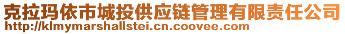 克拉瑪依市城投供應鏈管理有限責任公司