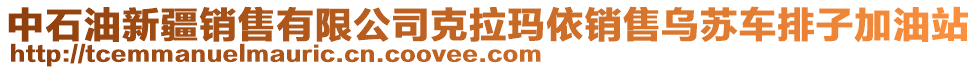 中石油新疆銷售有限公司克拉瑪依銷售烏蘇車排子加油站