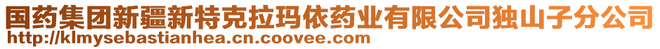 國藥集團新疆新特克拉瑪依藥業(yè)有限公司獨山子分公司