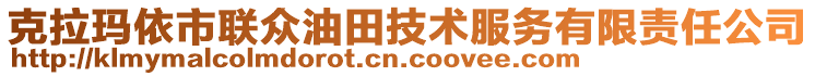 克拉瑪依市聯(lián)眾油田技術(shù)服務(wù)有限責(zé)任公司