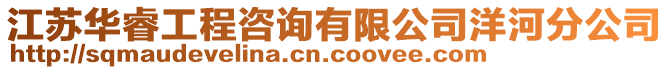 江蘇華睿工程咨詢有限公司洋河分公司