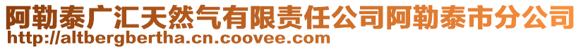 阿勒泰廣匯天然氣有限責任公司阿勒泰市分公司