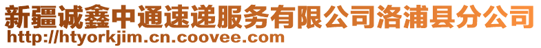 新疆誠(chéng)鑫中通速遞服務(wù)有限公司洛浦縣分公司