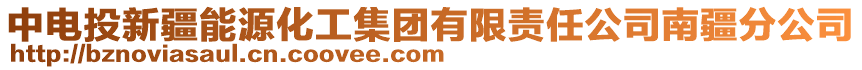 中電投新疆能源化工集團有限責任公司南疆分公司