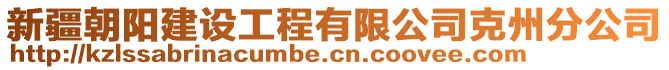 新疆朝陽建設(shè)工程有限公司克州分公司