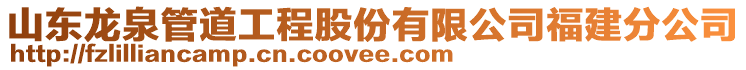 山東龍泉管道工程股份有限公司福建分公司