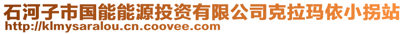 石河子市國(guó)能能源投資有限公司克拉瑪依小拐站