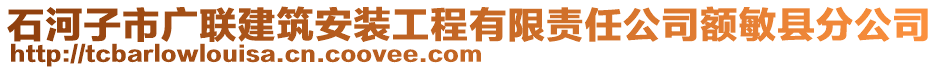 石河子市廣聯(lián)建筑安裝工程有限責任公司額敏縣分公司