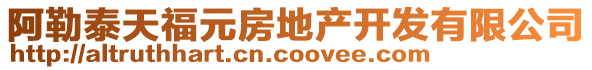 阿勒泰天福元房地產(chǎn)開發(fā)有限公司