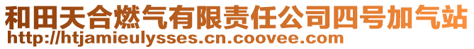 和田天合燃?xì)庥邢挢?zé)任公司四號(hào)加氣站