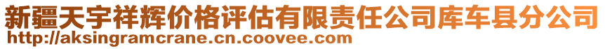 新疆天宇祥輝價格評估有限責任公司庫車縣分公司