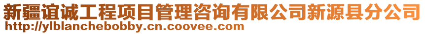 新疆誼誠工程項目管理咨詢有限公司新源縣分公司