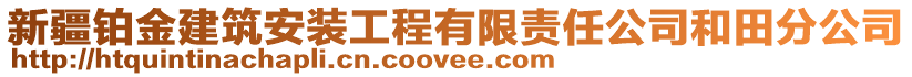 新疆鉑金建筑安裝工程有限責(zé)任公司和田分公司