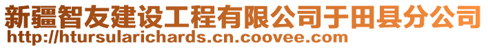 新疆智友建設(shè)工程有限公司于田縣分公司