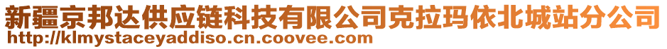 新疆京邦達(dá)供應(yīng)鏈科技有限公司克拉瑪依北城站分公司