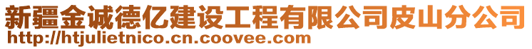 新疆金誠德億建設(shè)工程有限公司皮山分公司