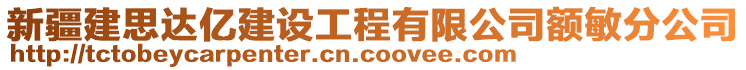 新疆建思達億建設工程有限公司額敏分公司