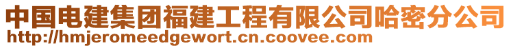 中國電建集團(tuán)福建工程有限公司哈密分公司