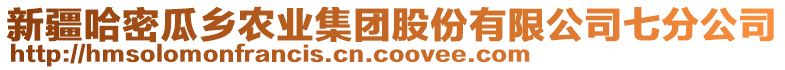 新疆哈密瓜鄉(xiāng)農(nóng)業(yè)集團股份有限公司七分公司