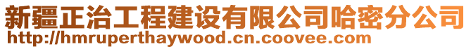 新疆正治工程建設有限公司哈密分公司