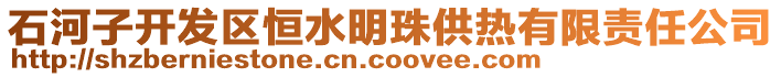 石河子開發(fā)區(qū)恒水明珠供熱有限責(zé)任公司