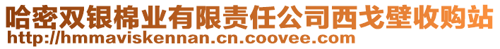 哈密雙銀棉業(yè)有限責任公司西戈壁收購站