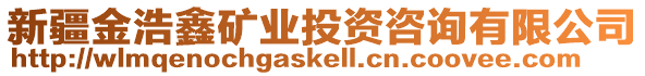 新疆金浩鑫礦業(yè)投資咨詢有限公司