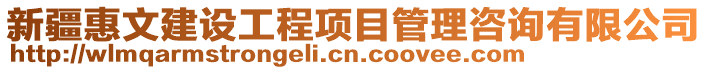 新疆惠文建設(shè)工程項目管理咨詢有限公司