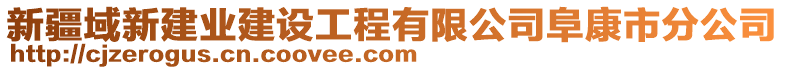 新疆域新建業(yè)建設(shè)工程有限公司阜康市分公司