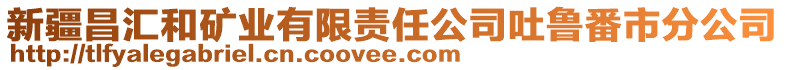 新疆昌匯和礦業(yè)有限責(zé)任公司吐魯番市分公司