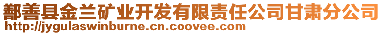 鄯善縣金蘭礦業(yè)開發(fā)有限責(zé)任公司甘肅分公司